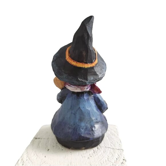 Pumpkin Head Scarecrow Figurine Shelf Sitter Resin Halloween Decor Dangle Legs - Picture 9 of 12